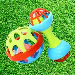 Colorful Soft Ball and Dumbbell Combo Rattle for Baby Toy Safe Non Toxic Rattle Rattle-picture-15