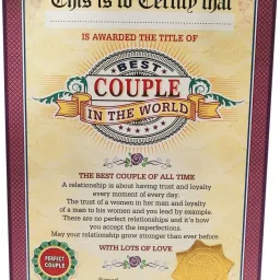 Best Couple in The World Certificate - Unique Gifts for Couple Greeting Card-23