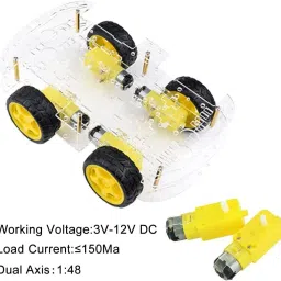 inkocean 2 pc Bo Motor 3V-6V DC Geared Motor Dual Shaft TT Motor Arduino DC Gearbox Motor image 2