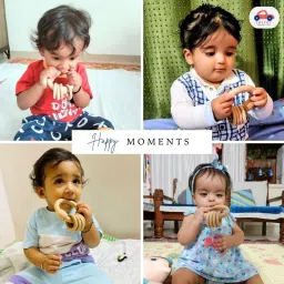 shreeja shilpcraft Natural & Safe Teething Toy for baby Teether and Feeder image 5