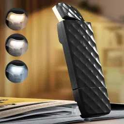 Portable Book Reading Light at night, 3 Color & 3 Brightness Level, Rechargeable Study Lamp-1