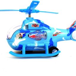 Battery Operated Helicopter Airplane Toy for Kids| Boys| Girls with Lights & Music (Blue-Color).-12