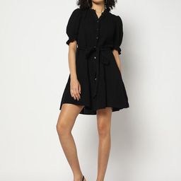 GAP Women Gauze Puff Sleeve Shirt Dress-picture-16