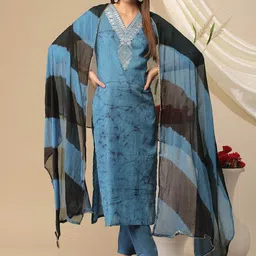 Anni Designer Printed Regular Thread Work Straight Kurta with Trousers & Dupatta-picture-38