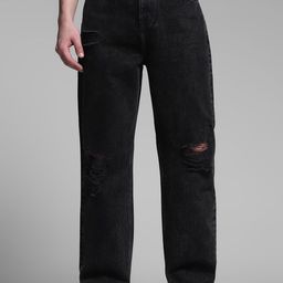 Jack & Jones Men Wide Leg High-Rise Mildly Distressed Cotton Jeans-image-91