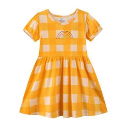 LULU & SKY Girls Checked Fit & Flare Dress-image-32