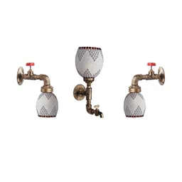 Somil Mordern Mosaic Wall Lamp Light in Tap Design, Size: 19 X 19 X 34 Cm, Pack of 3-image-99