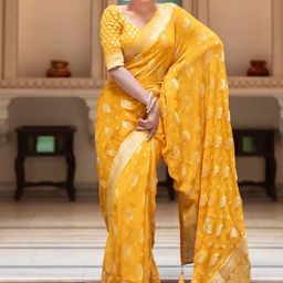 bigben textile Women Ethnic Motifs Zari Banarasi Saree-image-122