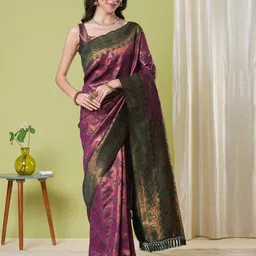 HI FI NX Woven Design Zari Art Silk Banarasi Saree-image-92