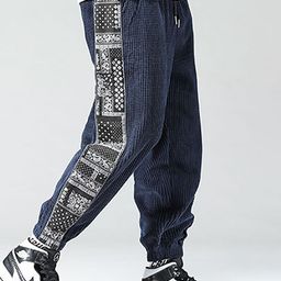 StyleCast x Revolte Men Printed Easy Wash Mid-Rise Regular FitJoggers Trousers-picture-5