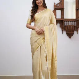 all about you Woven Design Zari Pure Silk Banarasi Saree-13