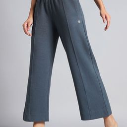 CULT Women Teal Yoga Flow Wide Leg Pants-picture-3