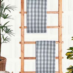 Aura Grey & Off White 2 Pieces Printed Cotton 210 GSM Bath Towel-83