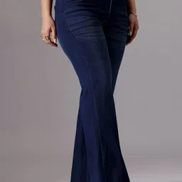 Miss Chase A+ Women Wide Leg High-Rise Light Fade Stretchable Jeans-image-12