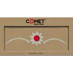 Comet Busters Beautiful Traditional Ethnic Motifs Bindi - White & Red-79