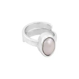 GenZcomplex Silver-Plated Brass Pearls Finger Ring-image-67