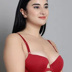 MAKCLAN Medium Coverage Underwired Lightly Padded Push-Up Bra image 2