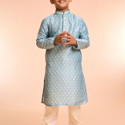 Manyavar Boys Floral Printed Kurta with Pyjama-image-95
