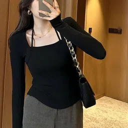 HERE&NOW Women Square Neck Extended Sleeves Top-picture-17