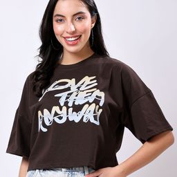 TQH Women Graphic Print Cotton Crop Top-image-66