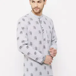Arch element Men Geometric Printed Patchwork Kurta image 5