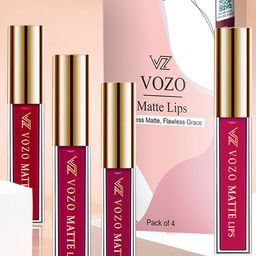 VOZO Set of 4 Stay-All-Day Matte Liquid Lipstick - 4 ml Each - 104-105-106-204-27