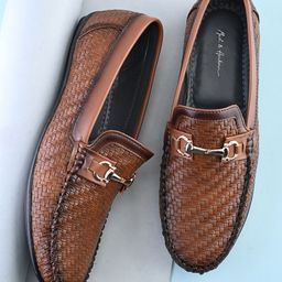Mast & Harbour Men Textured PU Horsebit Loafers-image-36