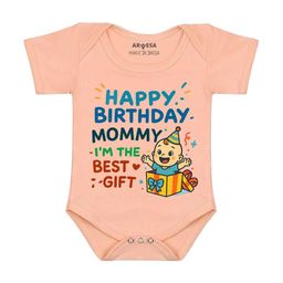 Arvesa Papa First Birthday With Me Printed Bodusuit-image-91