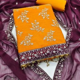 SWARNGANGA TEX Embroidered Unstitched Dress Material-picture-56