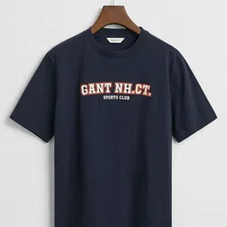 GANT Boys Typography Printed Pure Cotton Relaxed Fit T-shirt-image-41