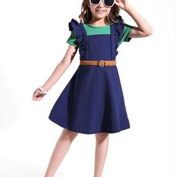 Hola Bonita Girls Flutter Sleeve Fit & Flare Dress-image-37