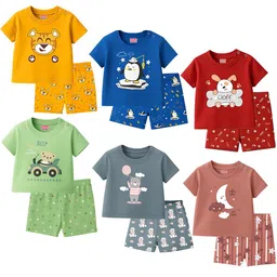 Toddylon Unisex Kids Printed T-shirt with Shorts-18