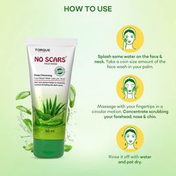 NO SCARS Set Of 3 Deep Cleansing Face Wash With Salicylic Acid & Aloe Vera - 60 ml Each image 3