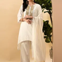 Myshka Women Regular Kurta with Trousers & With Dupatta-image-50