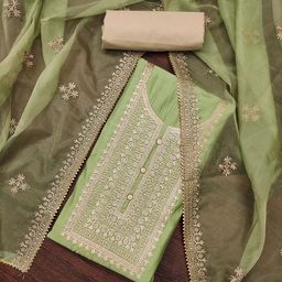 HERE&NOW Embroidered Roman Silk Unstitched Dress Material-image-54