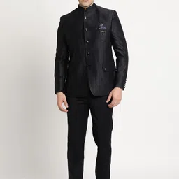 Turtle Men Paisley Design Mandarin Collar Bandhgala Two Piece Party Suits-image-57