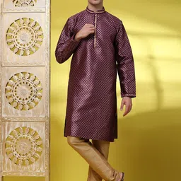 SKAVIJ Men Regular Kurta with Pyjamas-image-20