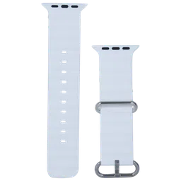 Croma Soft Silicone Ridged Strap for Apple iWatch (38mm / 40mm / 41mm) (Apple Compatible, White)-13