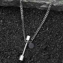 French Accent Men Silver-Plated Necklace-picture-53