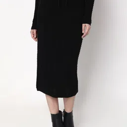 Vero Moda Self-Design Straight Midi Skirt-image-8