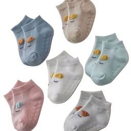 YOUSTYLO Set Of 6 Kids Anti Skid Socks-21