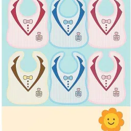 Unisex Feeding Bibs for Babies – Pack of 6 Cute Prints-image-75