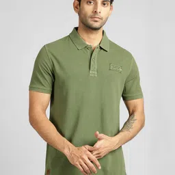Royal Enfield Men Solid Polo Collar Cotton T-shirt-image-56