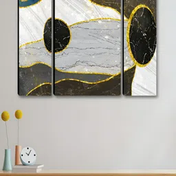 Livin'luxe Black & White 3 Pieces Abstract Wooden Wall Arts-picture-42