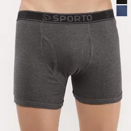 Sporto by Macho Men Pack Of 3 Outer Elastic Long Trunks Sprto_M1030-A(1)-B(1)-Dnm(1)-S-picture-28