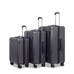 Killer Set Of 3 Hard-Sided Large With Medium & Cabin Trolley Suitcase-32