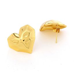 Ruby Raang Gold-Plated Heart Shaped Studs image 4