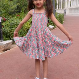 BAESD Floral Print A-Line Dress-46