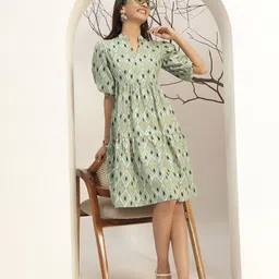 Bani Women Floral Print Fit & Flare Dress-picture-45