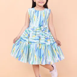 PINK MERMAID Girls Printed Fit & Flare Dress-image-43